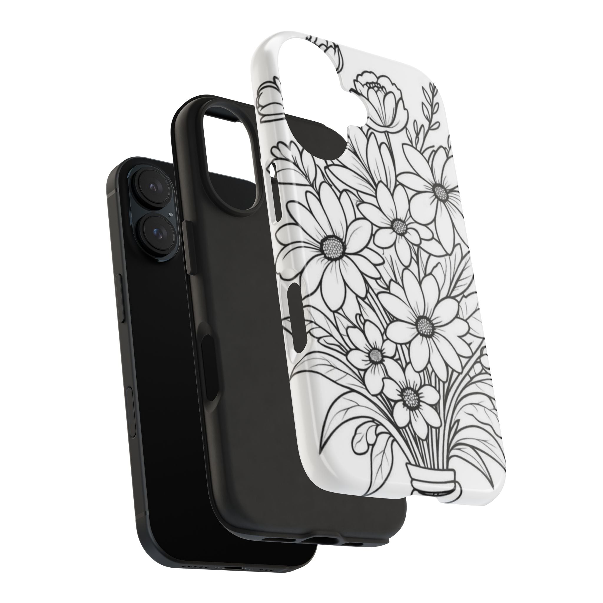 Daisy Bouquet Tough Phone Case — Protective Floral Phone Cover