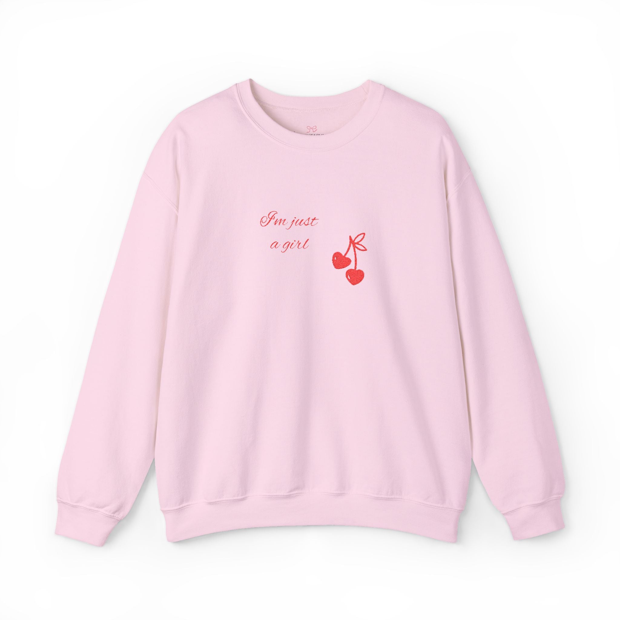 Cherry Heart Crewneck Sweatshirt — "How Sweet It Is" Minimal Graphic
