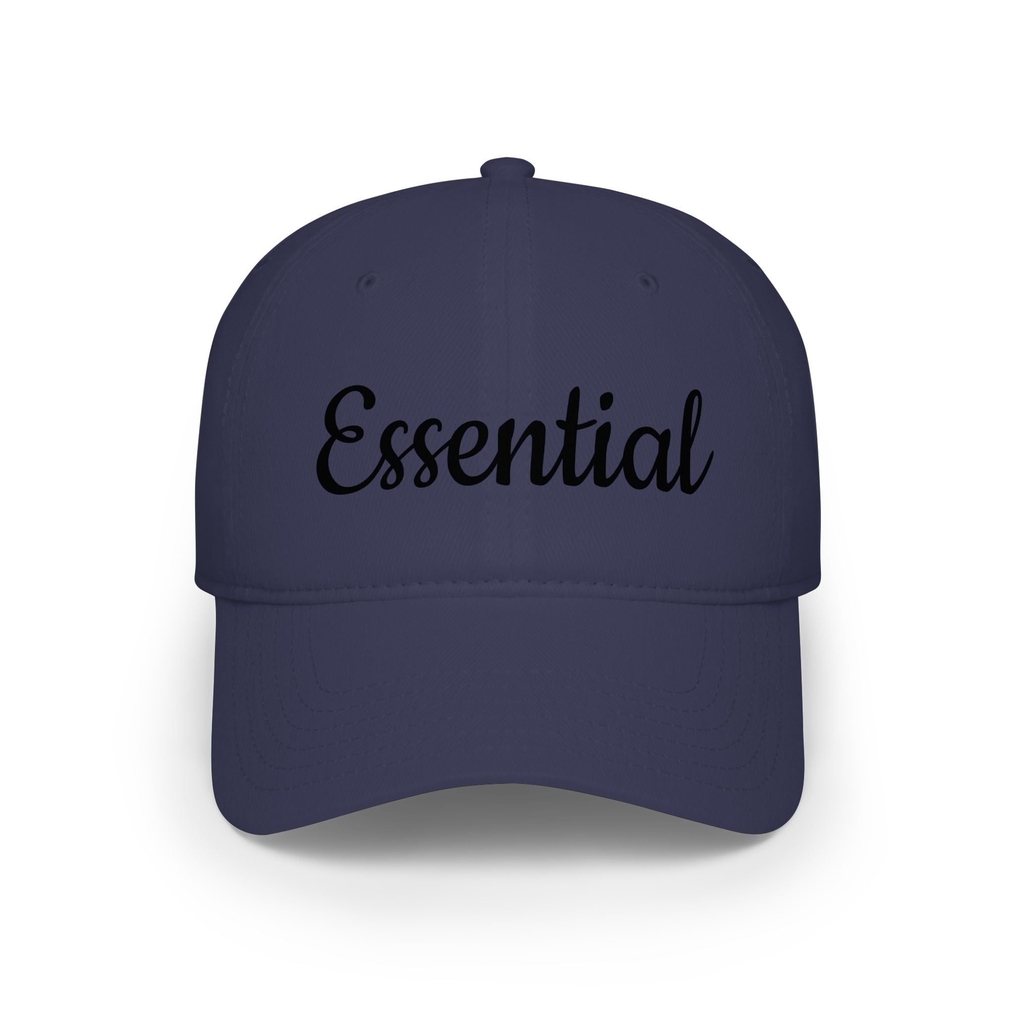 Essential Embroidered Baseball Cap — Red Low Profile Hat