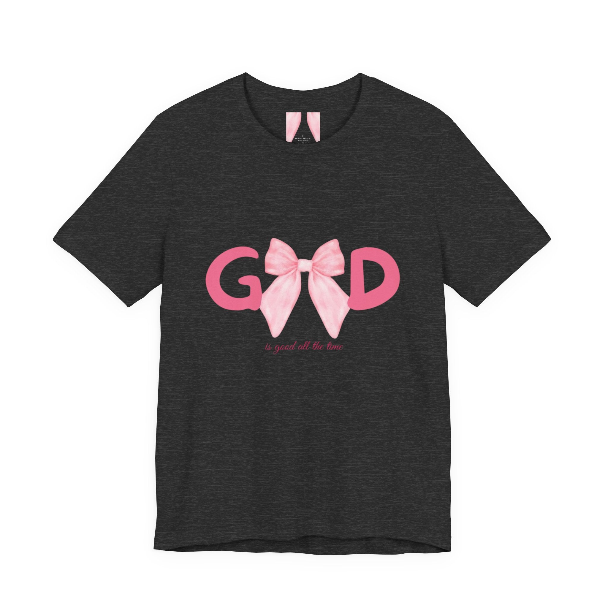 Good with Pink Bow Graphic Tee — "a great all the time" Cotton T-Shirt