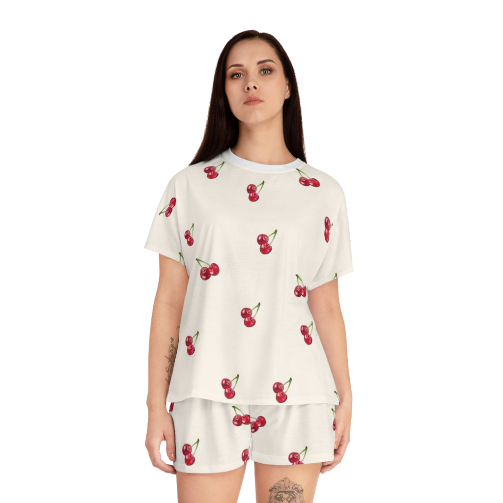 Cherry print, women's Short Pajama Set