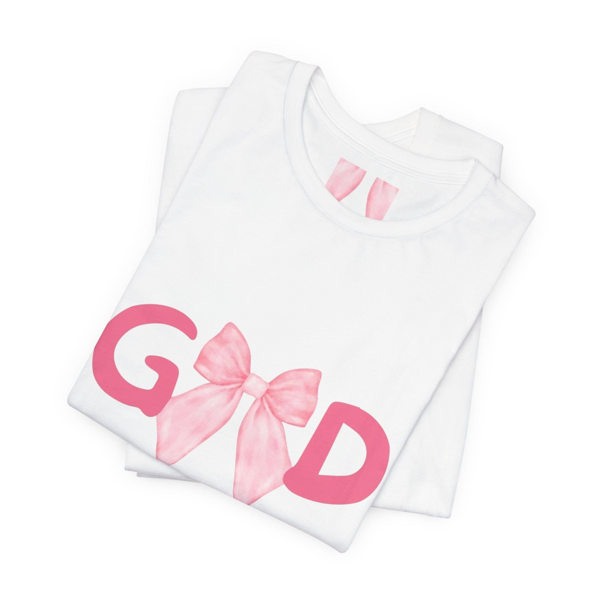 Good with Pink Bow Graphic Tee — "a great all the time" Cotton T-Shirt