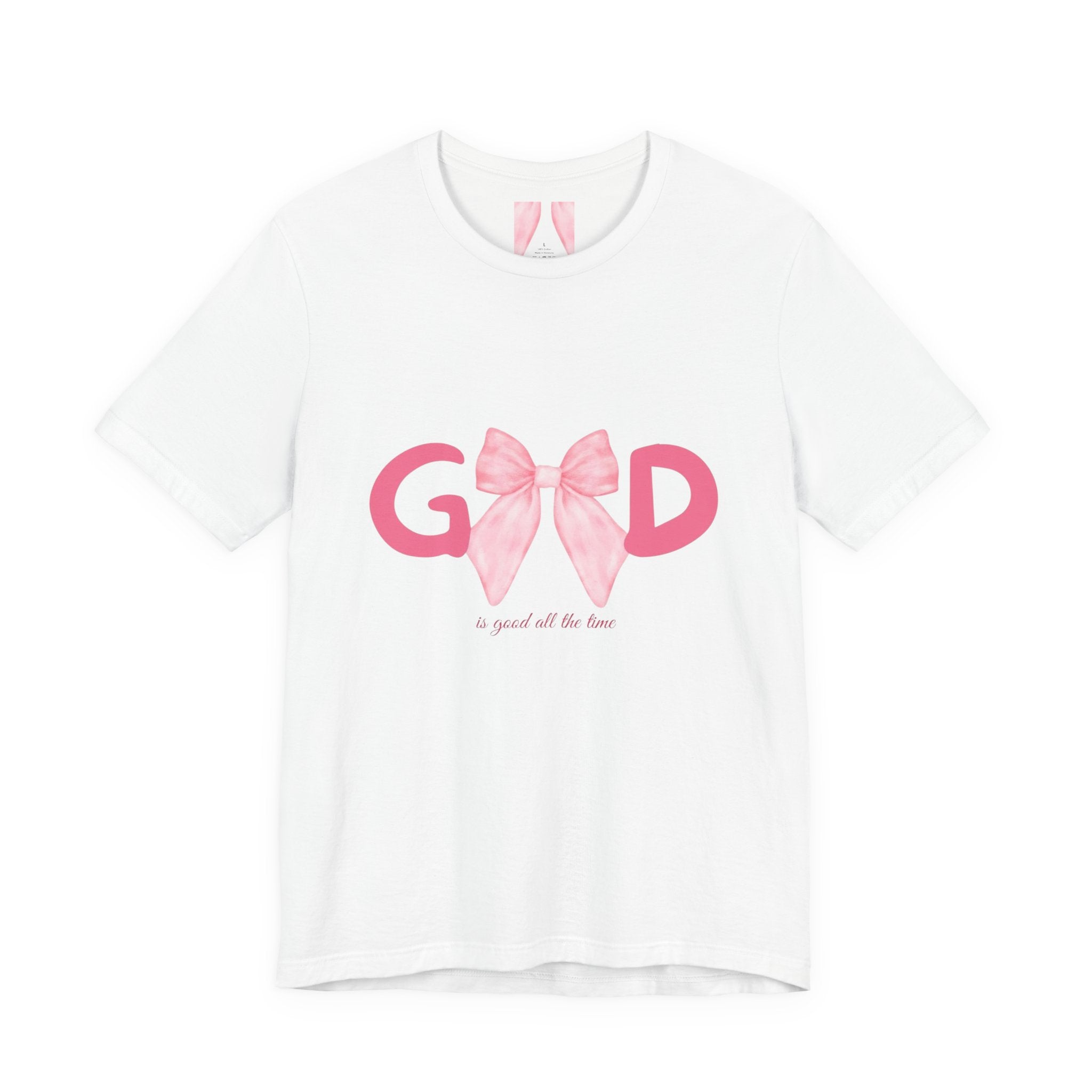 Good with Pink Bow Graphic Tee — "a great all the time" Cotton T-Shirt
