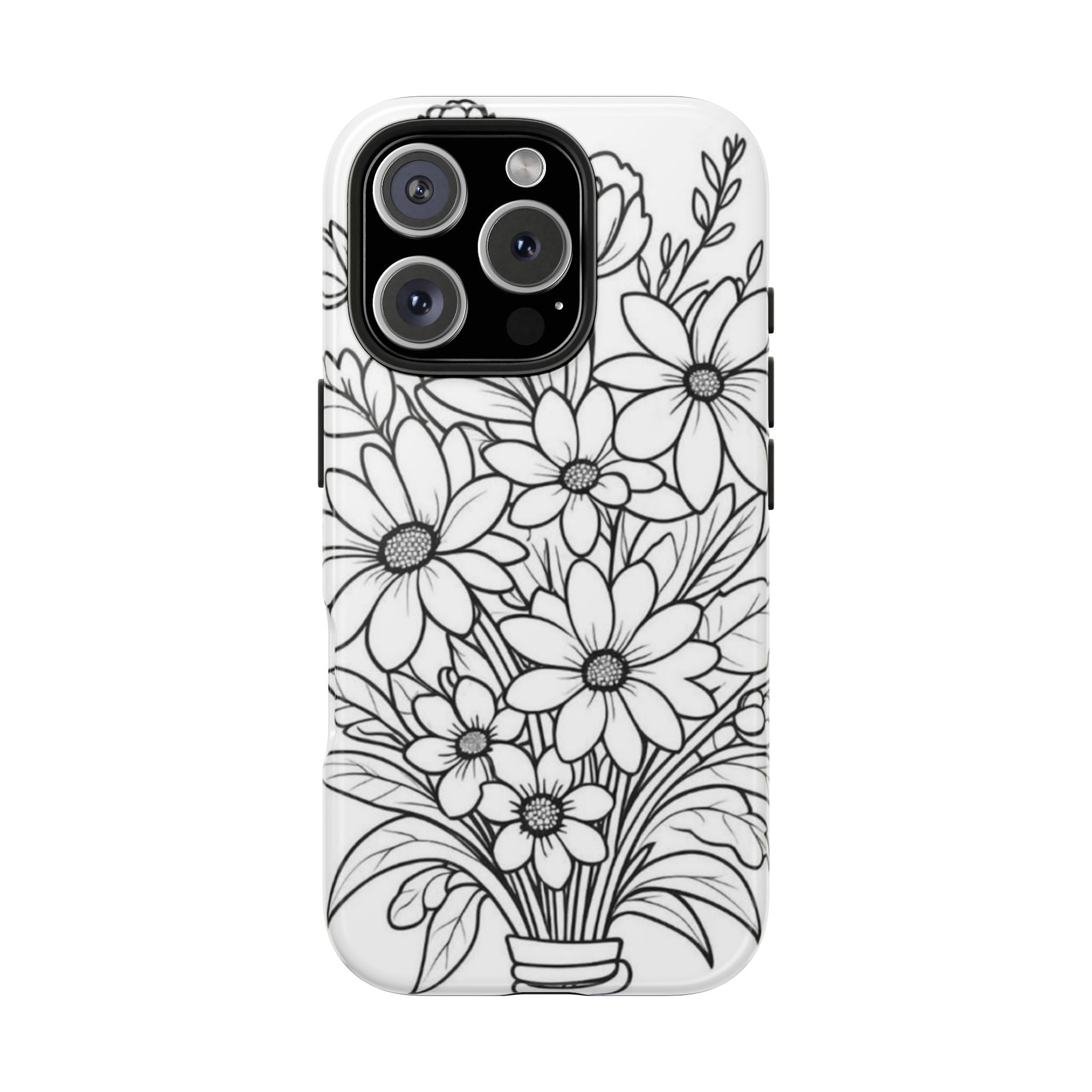 Daisy Bouquet Tough Phone Case — Protective Floral Phone Cover