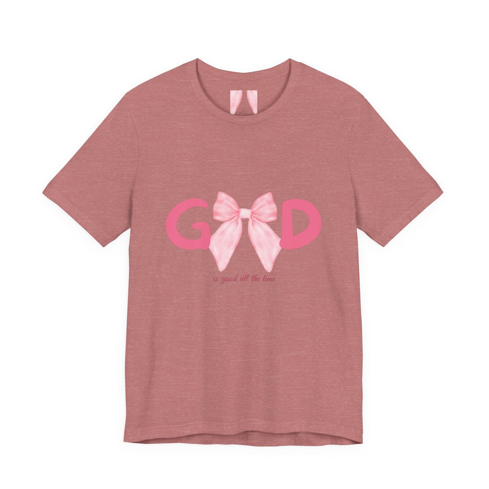 Good with Pink Bow Graphic Tee — "a great all the time" Cotton T-Shirt