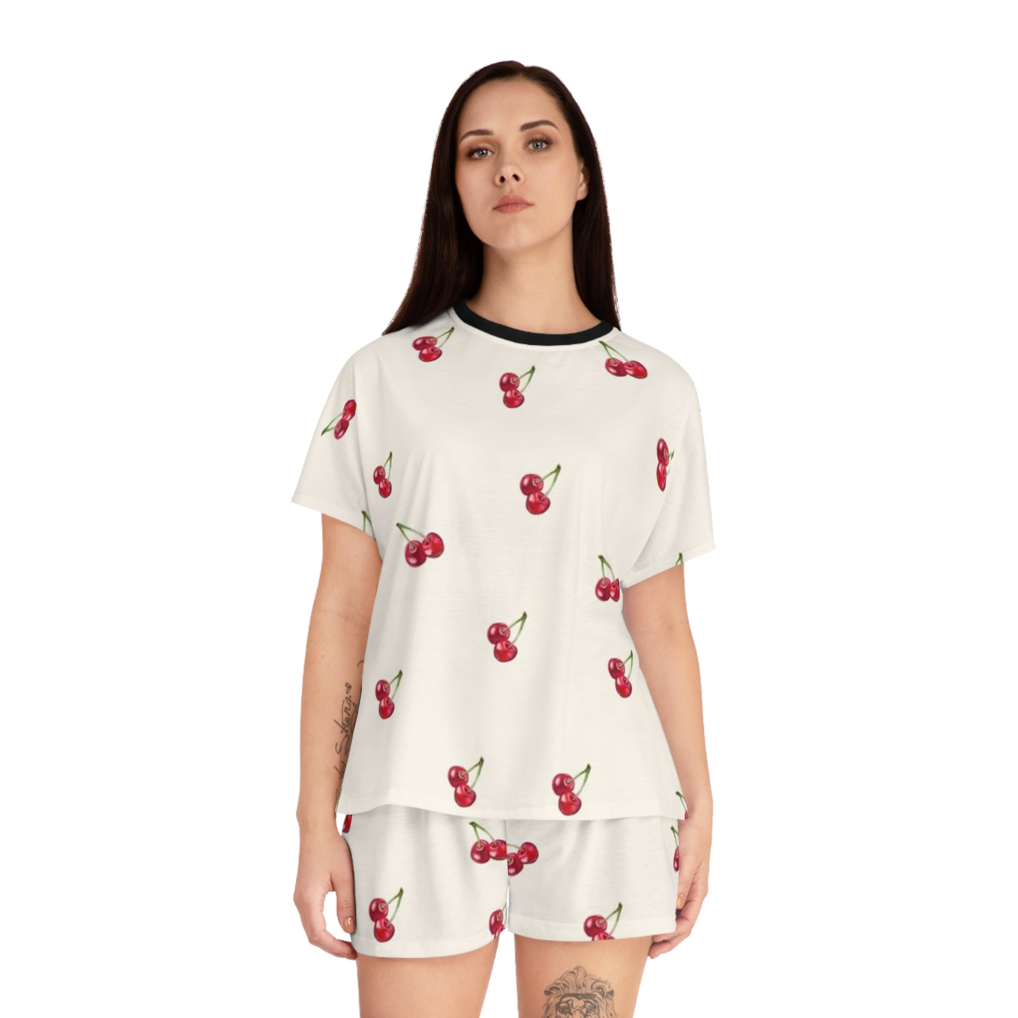 Cherry print, women's Short Pajama Set