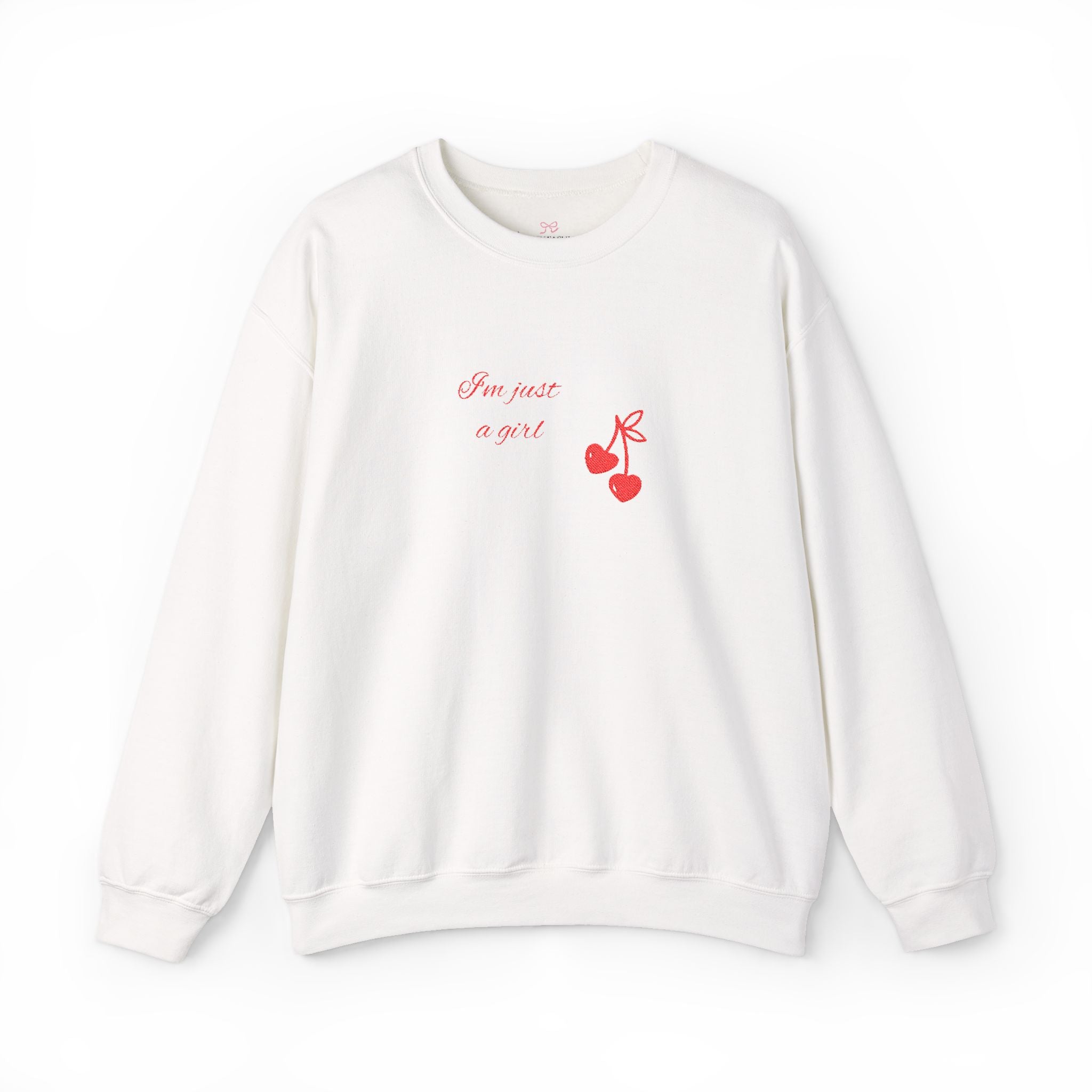 Cherry Heart Crewneck Sweatshirt — "How Sweet It Is" Minimal Graphic