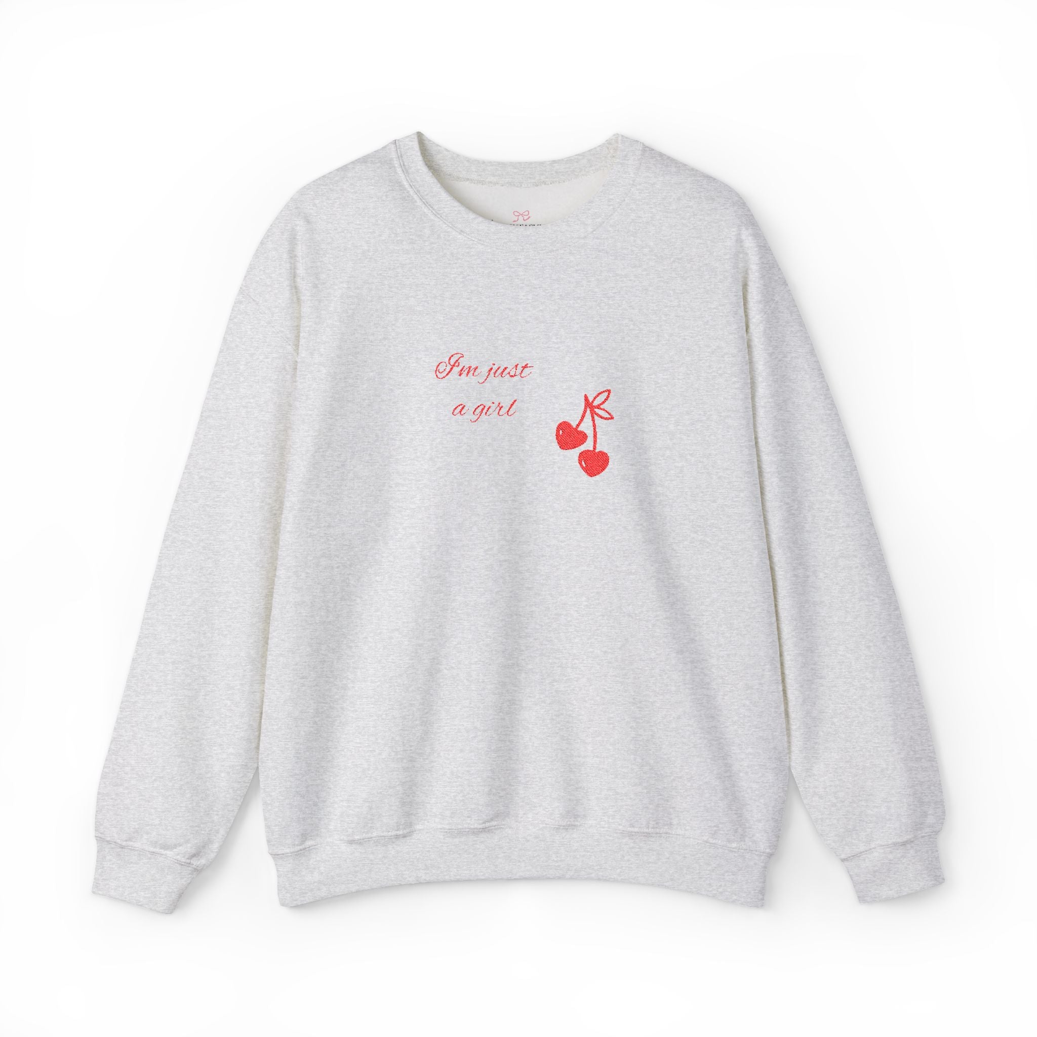 Cherry Heart Crewneck Sweatshirt — "How Sweet It Is" Minimal Graphic
