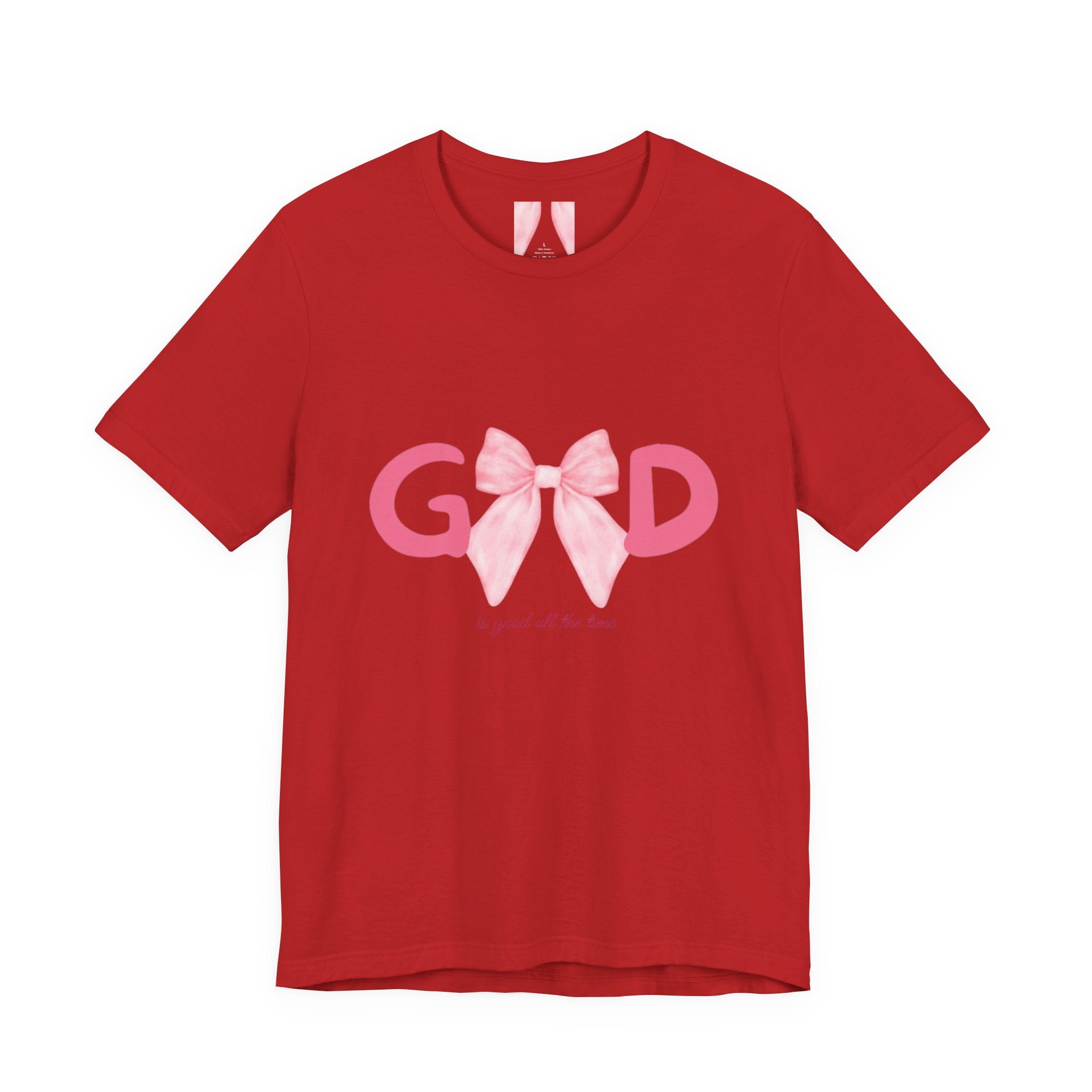 Good with Pink Bow Graphic Tee — "a great all the time" Cotton T-Shirt