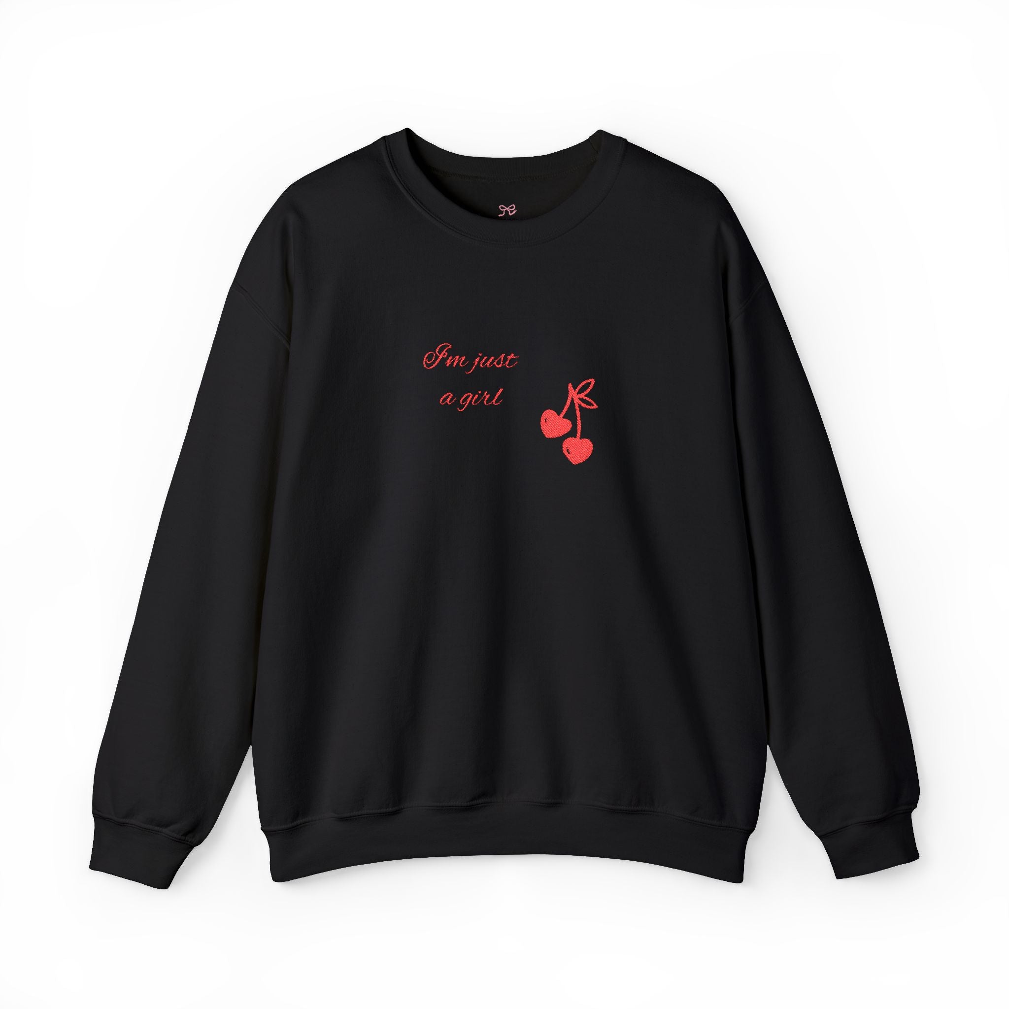 Cherry Heart Crewneck Sweatshirt — "How Sweet It Is" Minimal Graphic