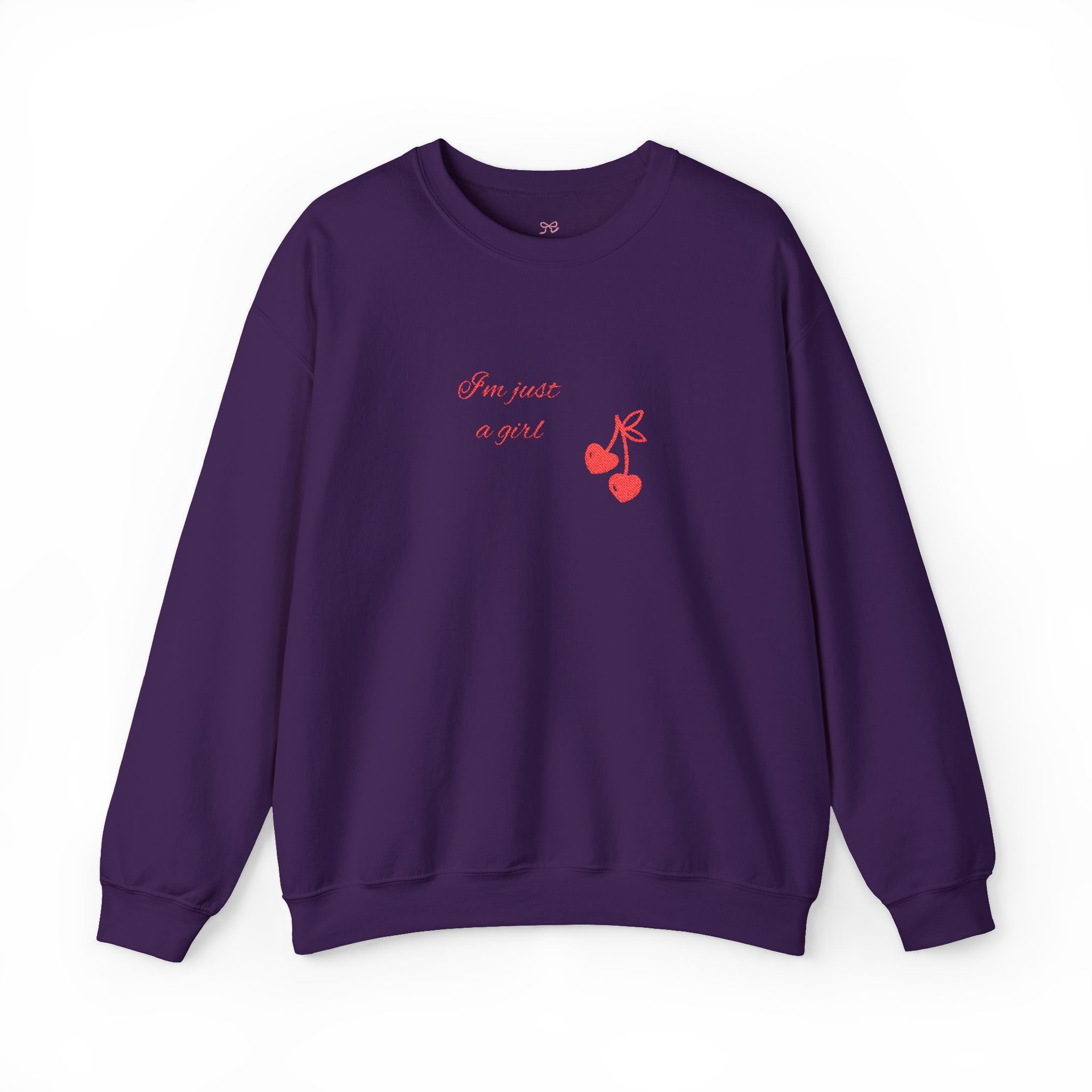 Cherry Heart Crewneck Sweatshirt — "How Sweet It Is" Minimal Graphic