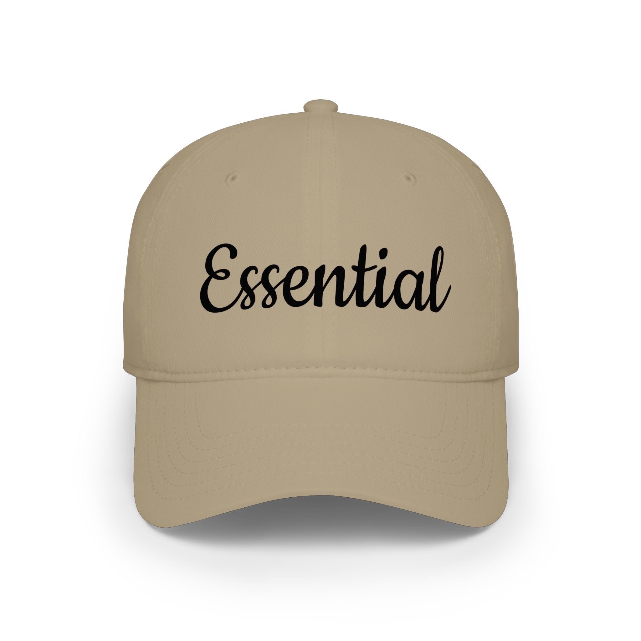 Essential Embroidered Baseball Cap — Red Low Profile Hat