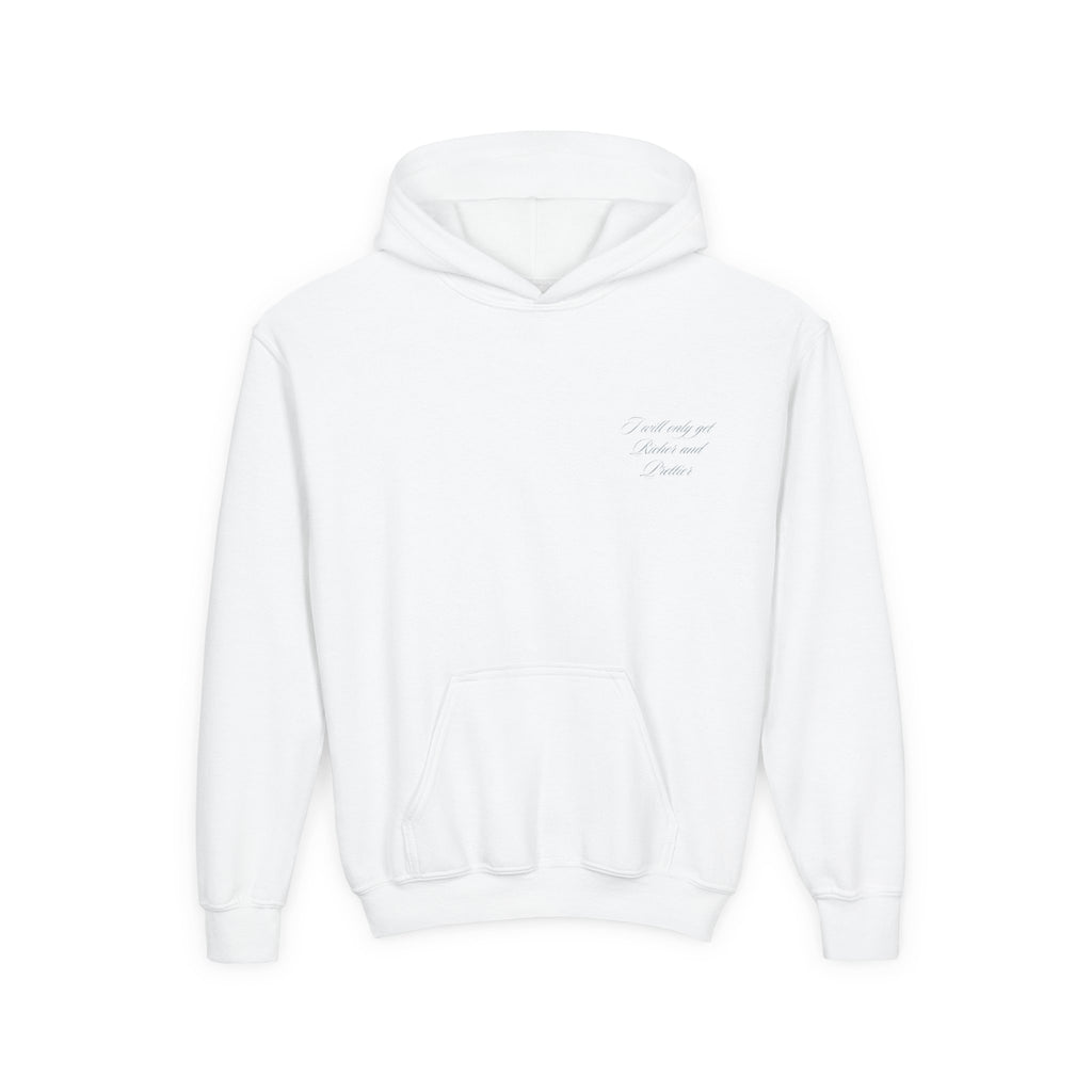 Youth Hoodie — Small Chest Script Design, Cozy Everyday Pullover