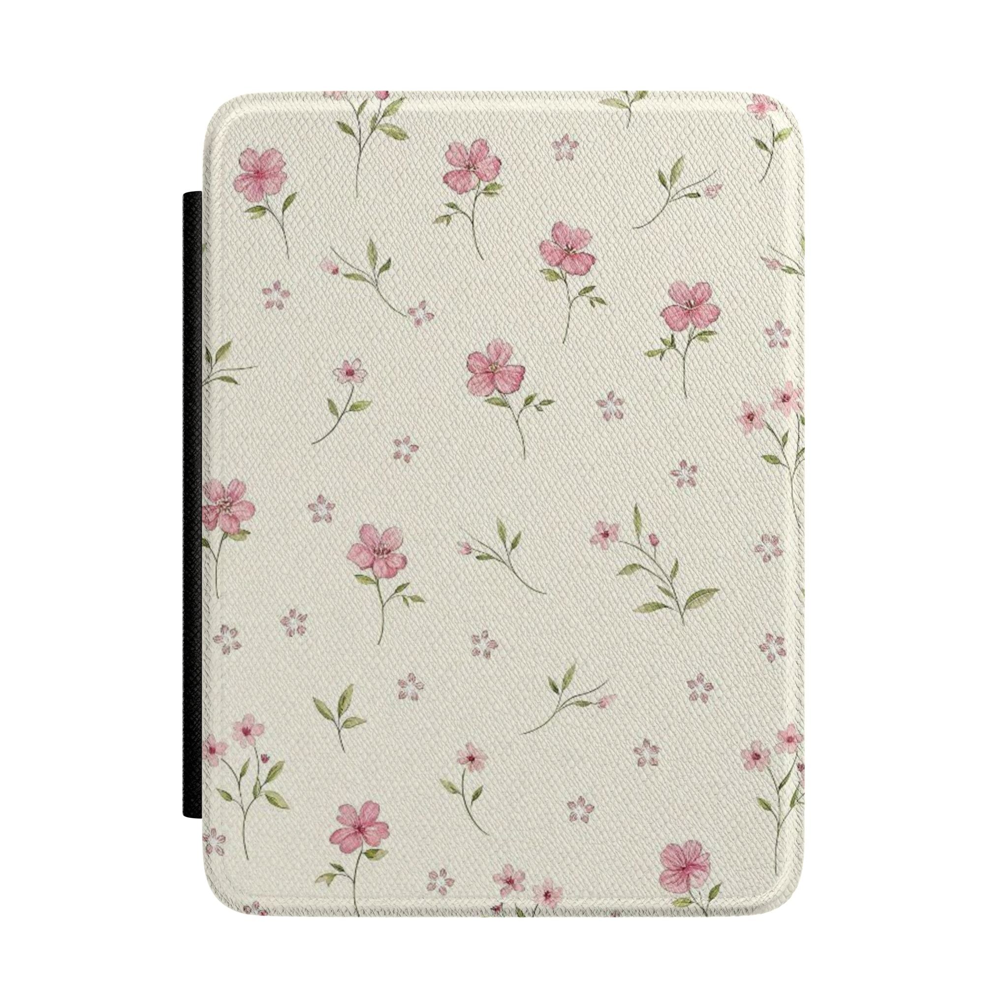 Floral Kindle Case — Pink Wildflower Pattern E-Reader Cover