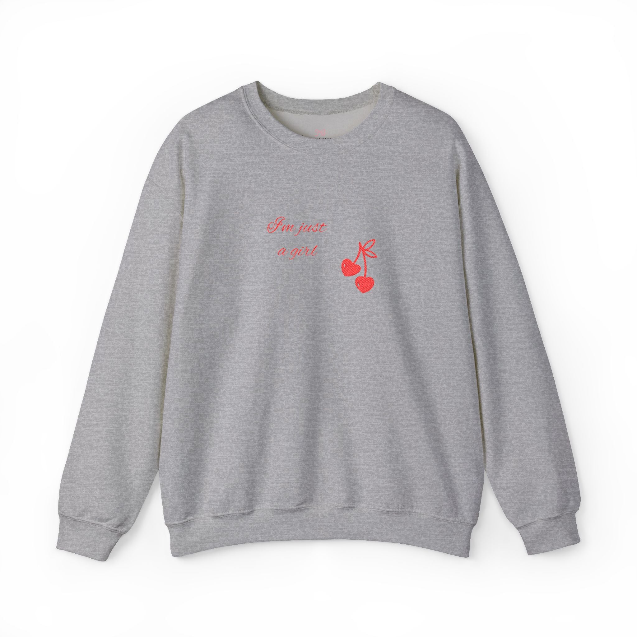 Cherry Heart Crewneck Sweatshirt — "How Sweet It Is" Minimal Graphic