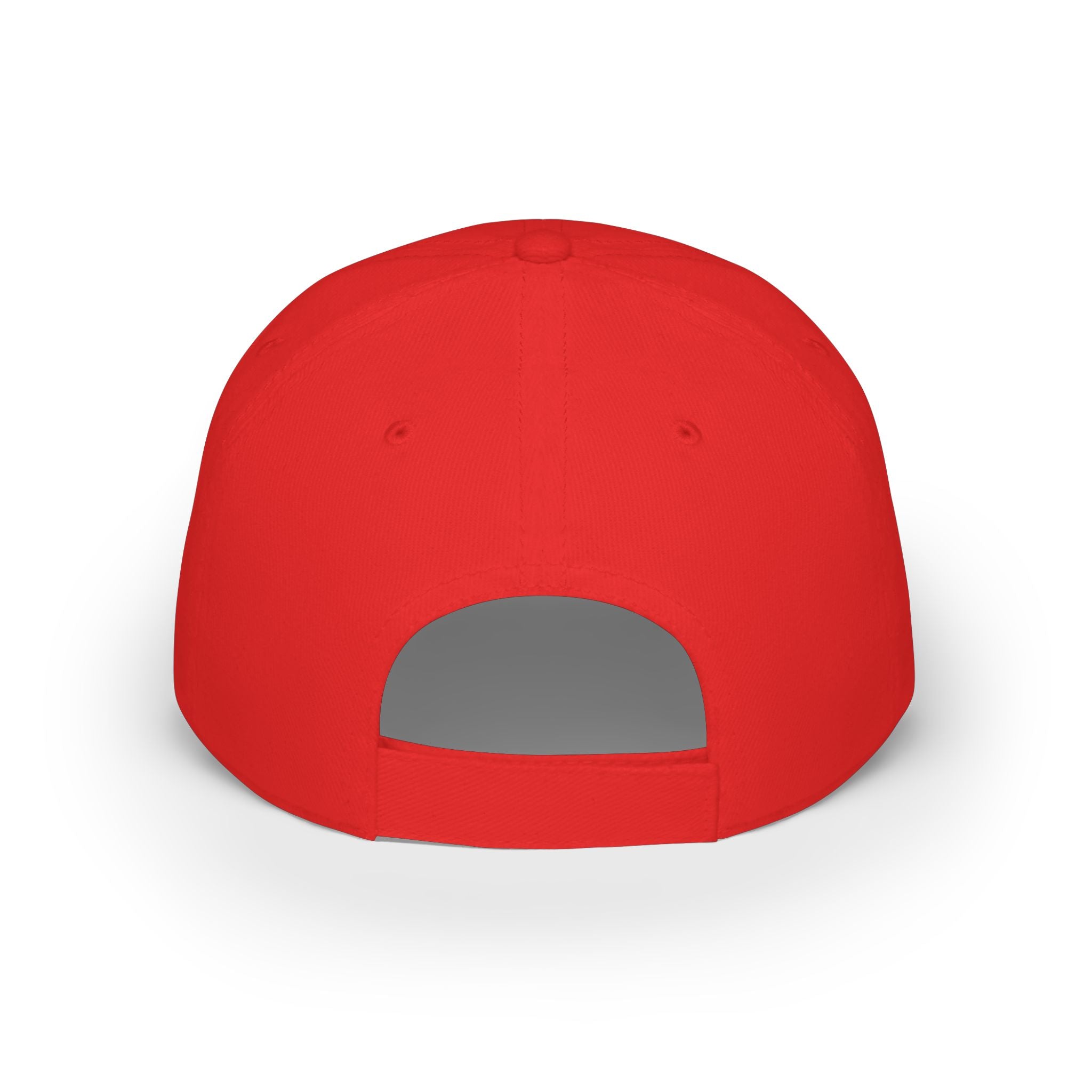 Essential Embroidered Baseball Cap — Red Low Profile Hat