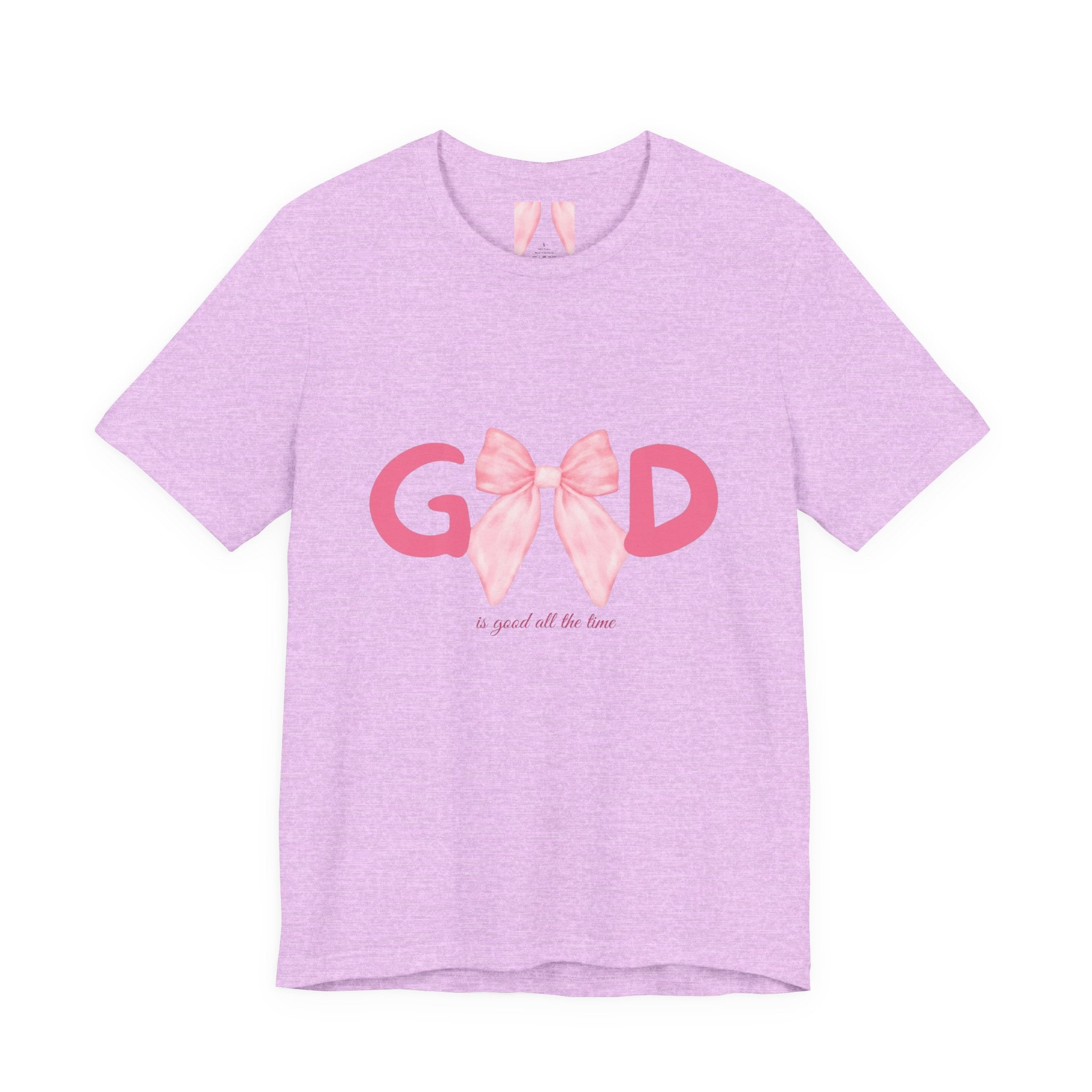 Good with Pink Bow Graphic Tee — "a great all the time" Cotton T-Shirt