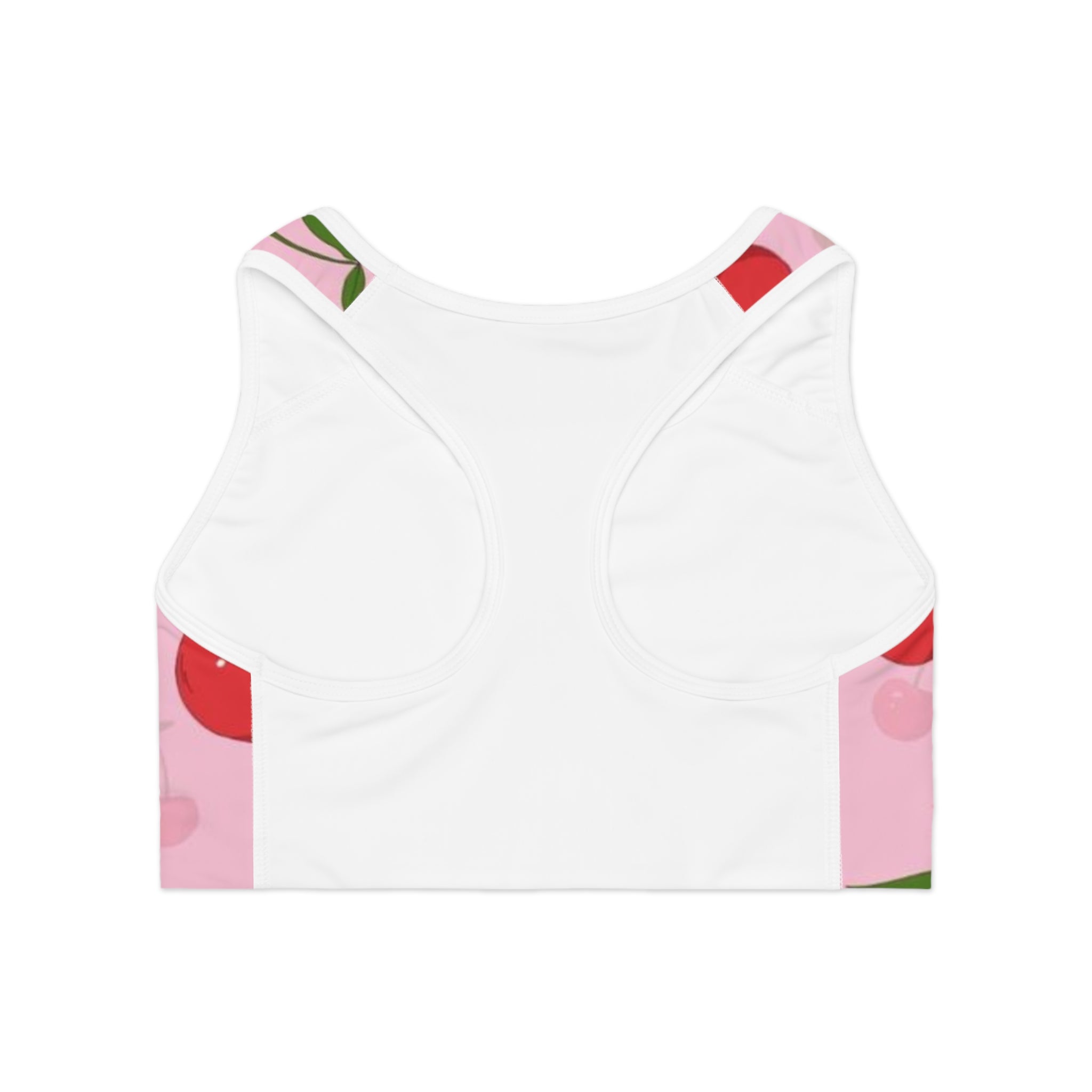 Cherry Blossom Pink Sports Bra — Cute Cherry Pattern Activewear