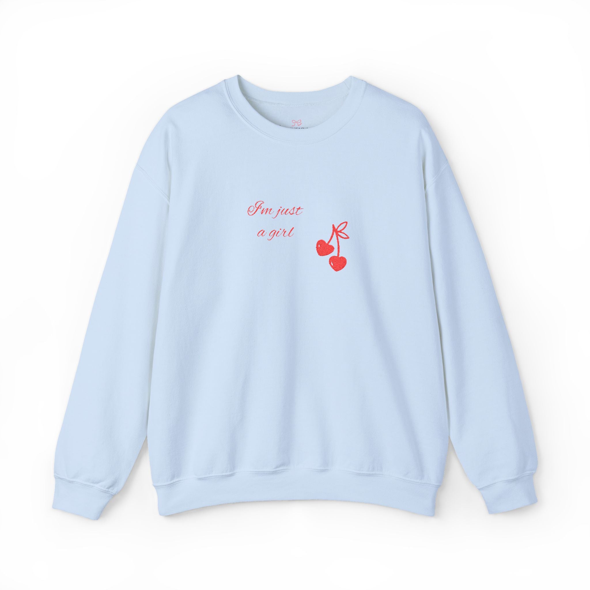 Cherry Heart Crewneck Sweatshirt — "How Sweet It Is" Minimal Graphic