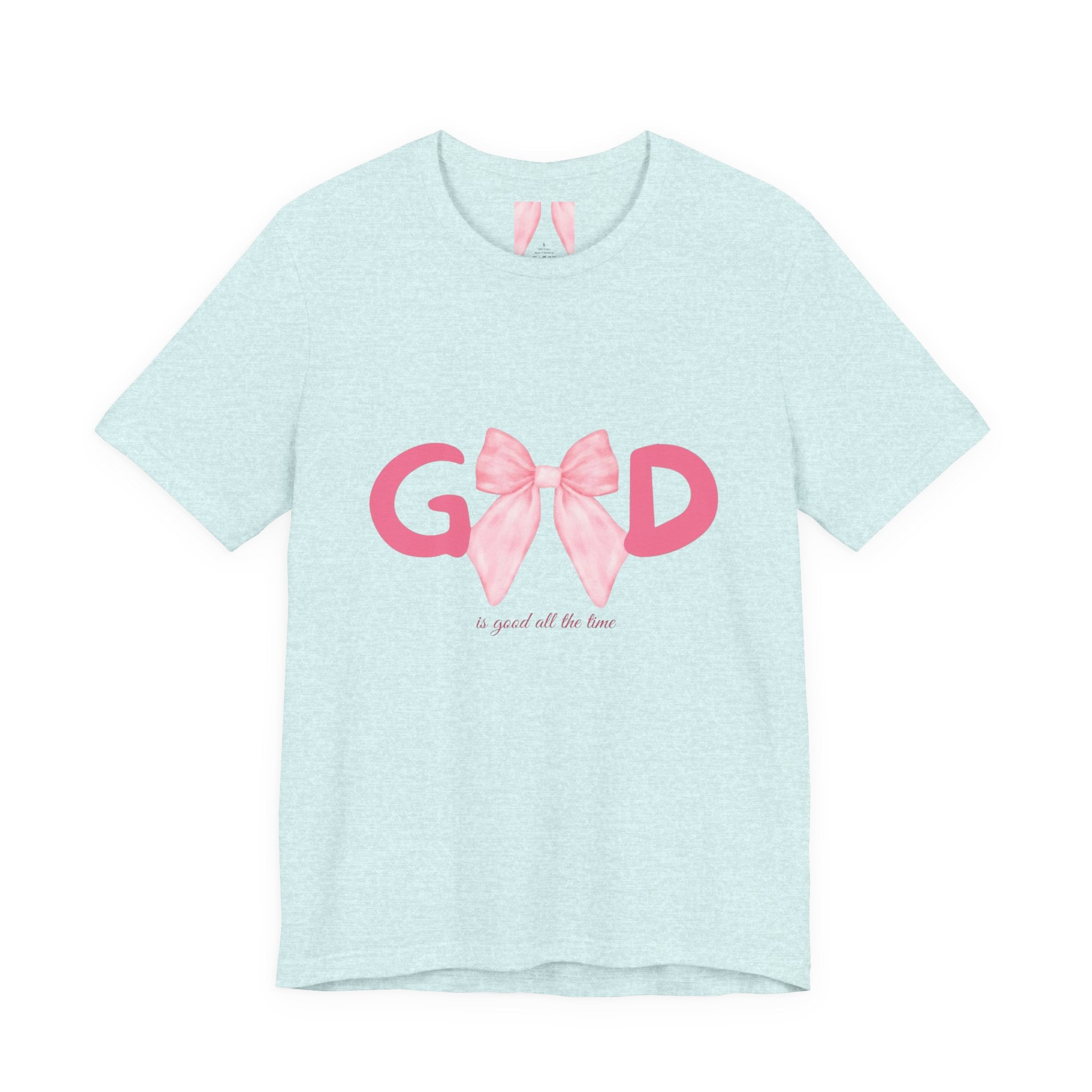 Good with Pink Bow Graphic Tee — "a great all the time" Cotton T-Shirt