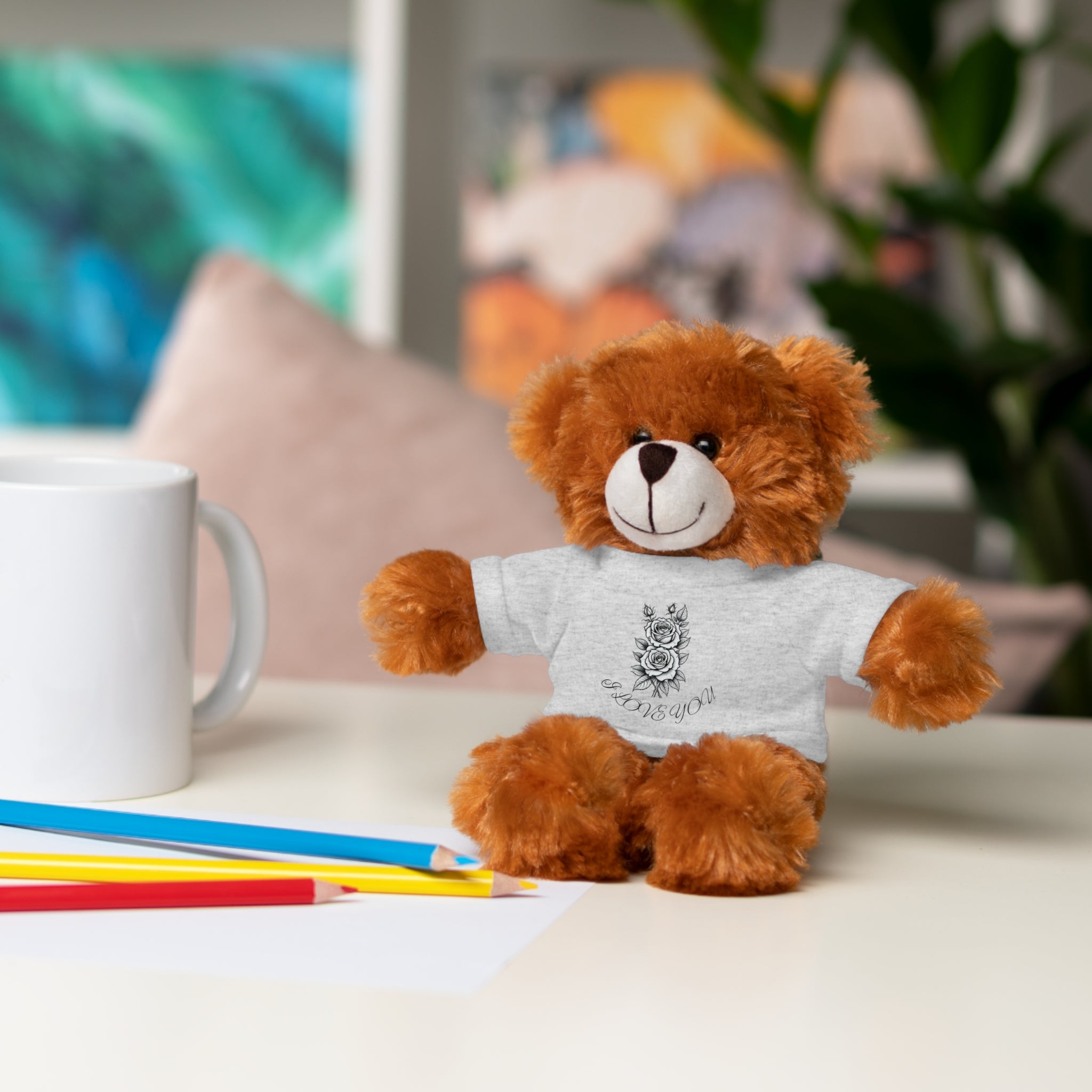Copy of Plush Teddy Bear with 'I Love You' T‑Shirt — CUTE GIFT