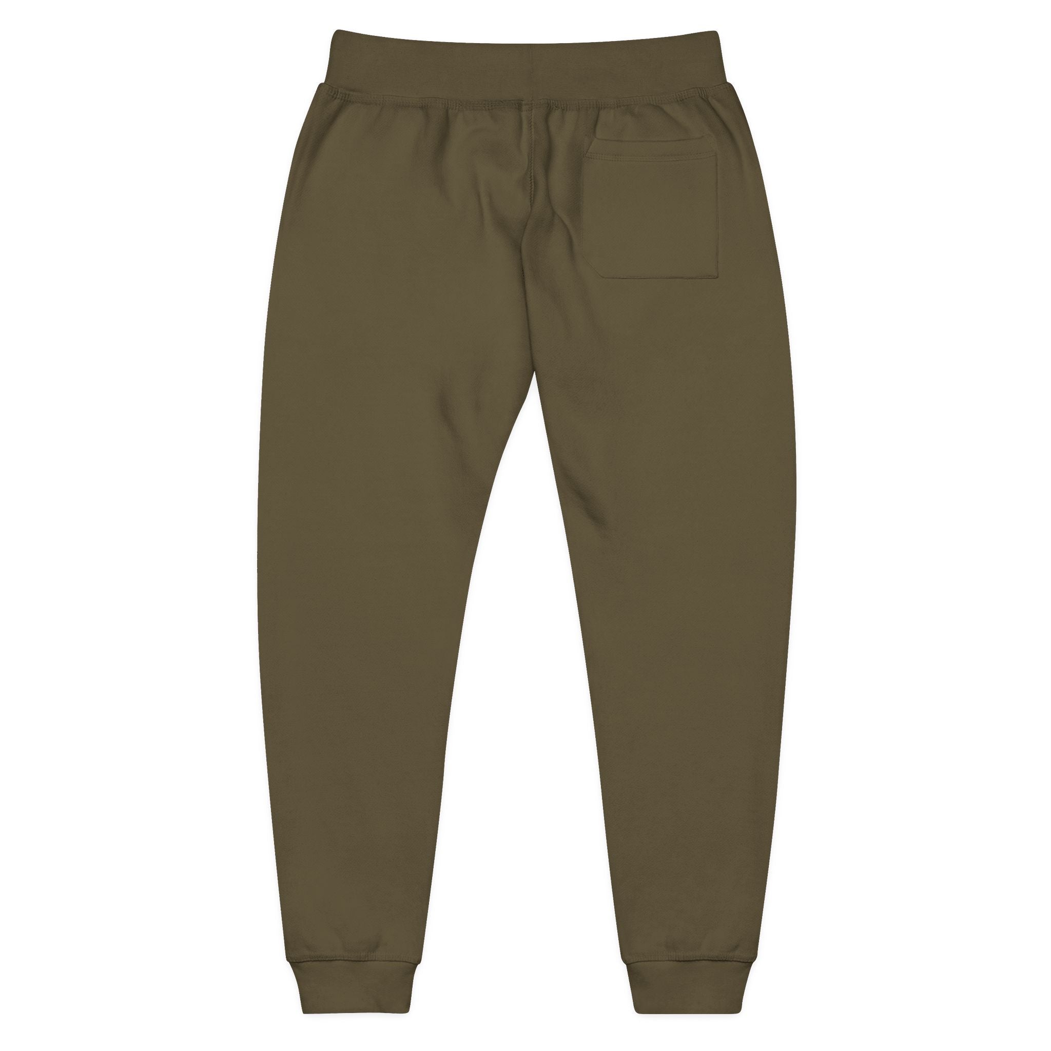Embroidered Fleece Sweatpants — Cozy Olive Joggers