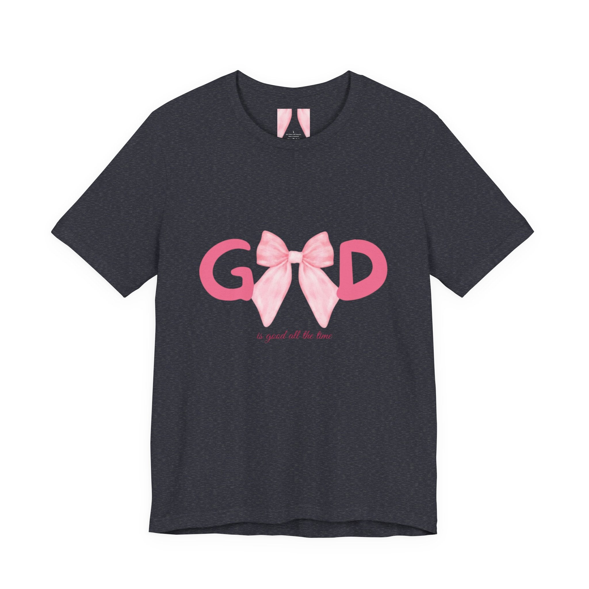Good with Pink Bow Graphic Tee — "a great all the time" Cotton T-Shirt