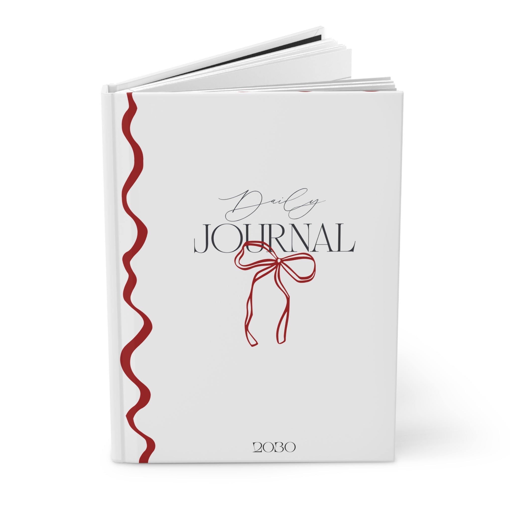 Daily Journal Hardcover — Minimal White 2020 Ribbon Design