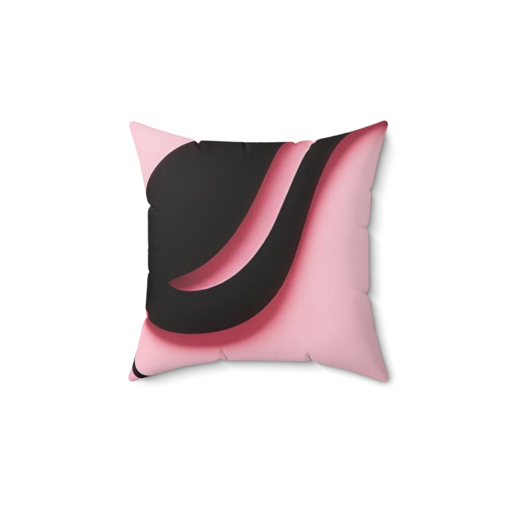 Abstract Pink & Black Decorative Pillow