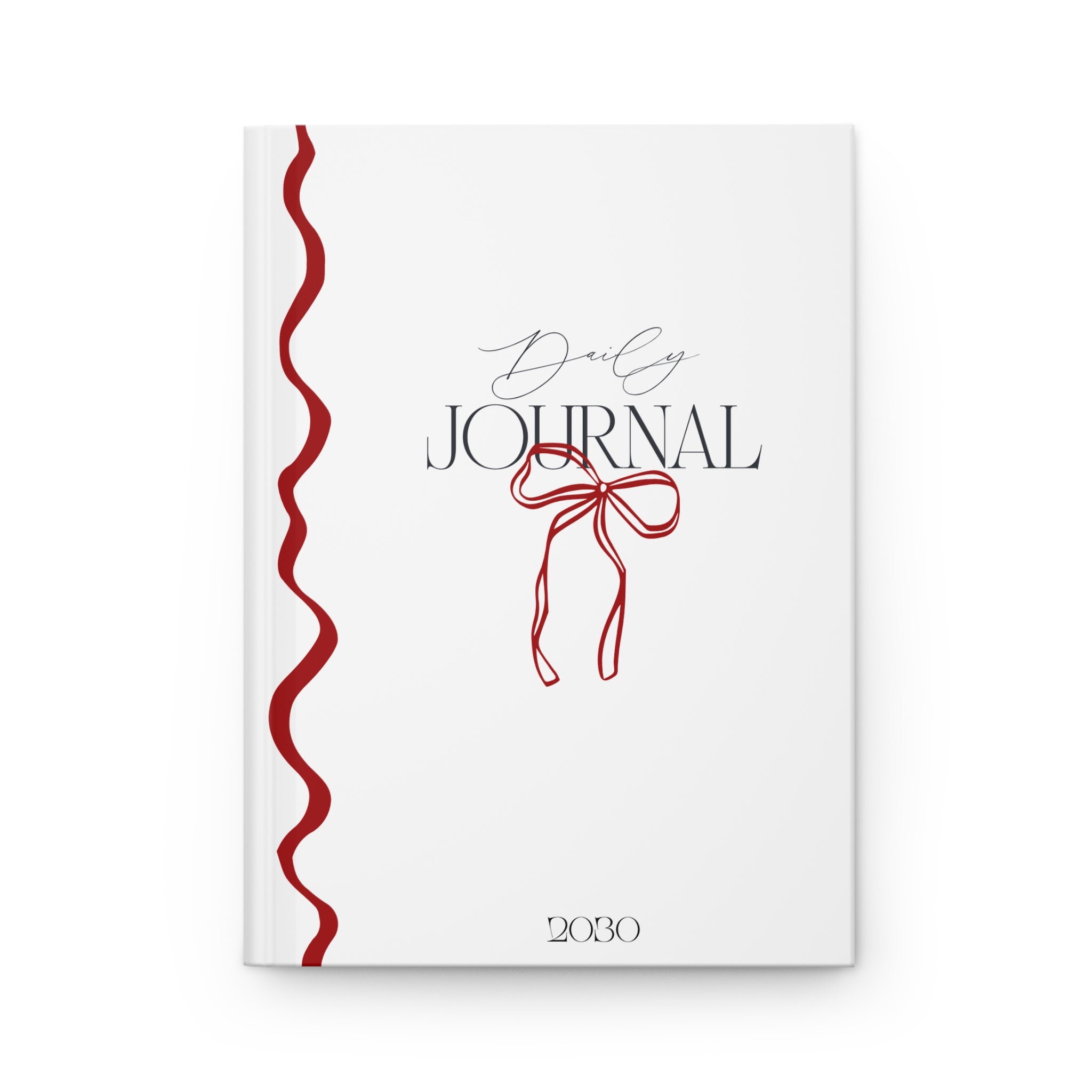 Daily Journal Hardcover — Minimal White 2020 Ribbon Design