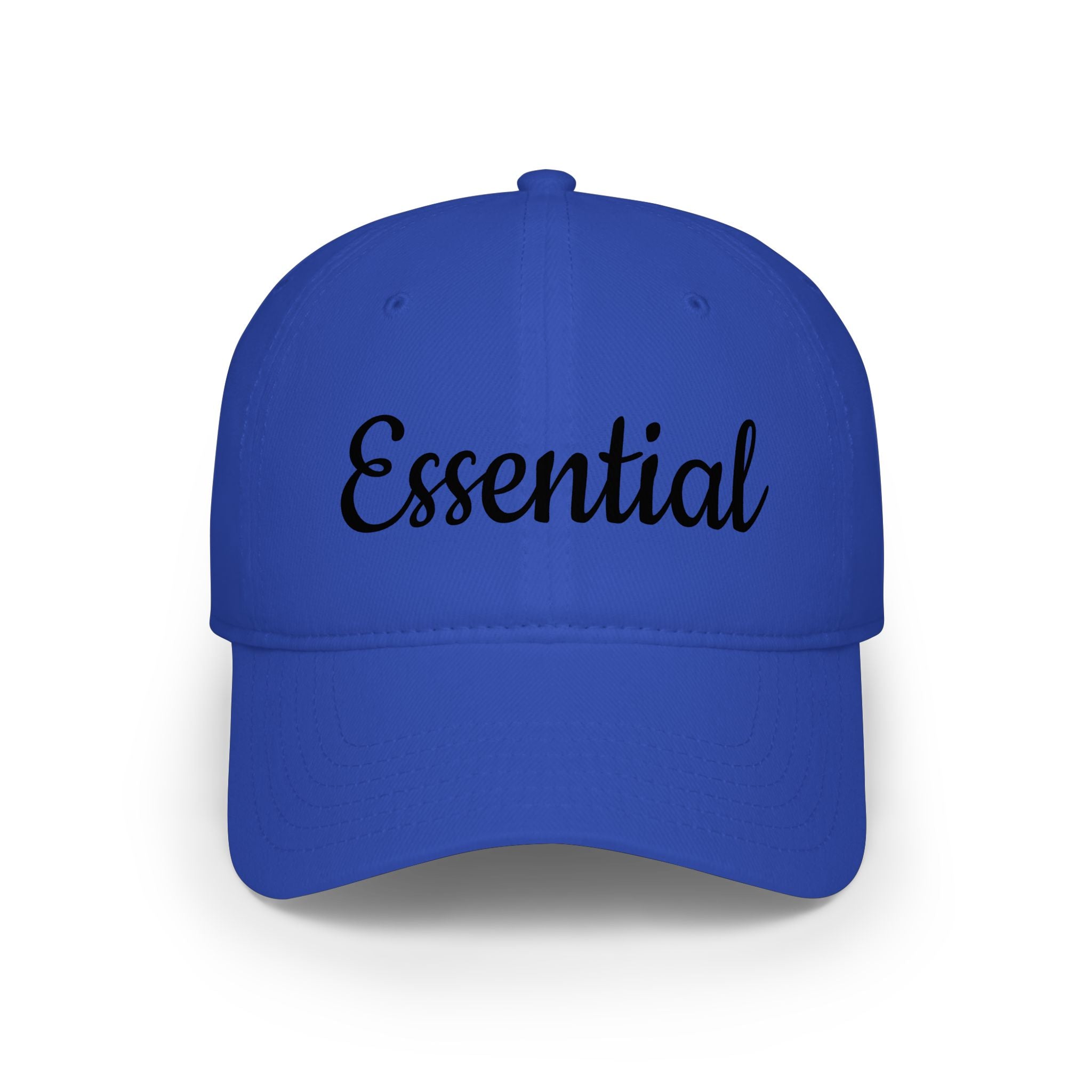 Essential Embroidered Baseball Cap — Red Low Profile Hat
