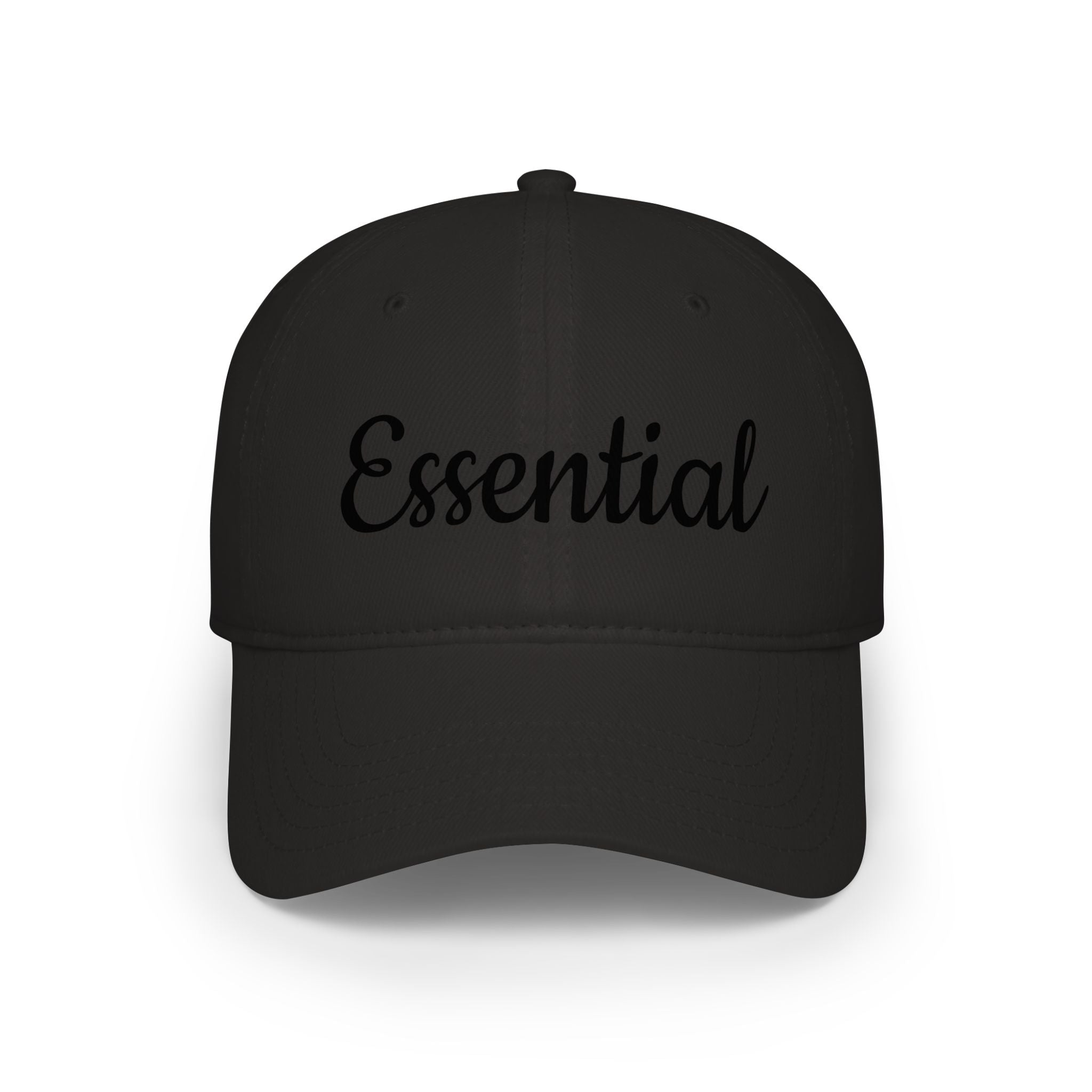 Essential Embroidered Baseball Cap — Red Low Profile Hat