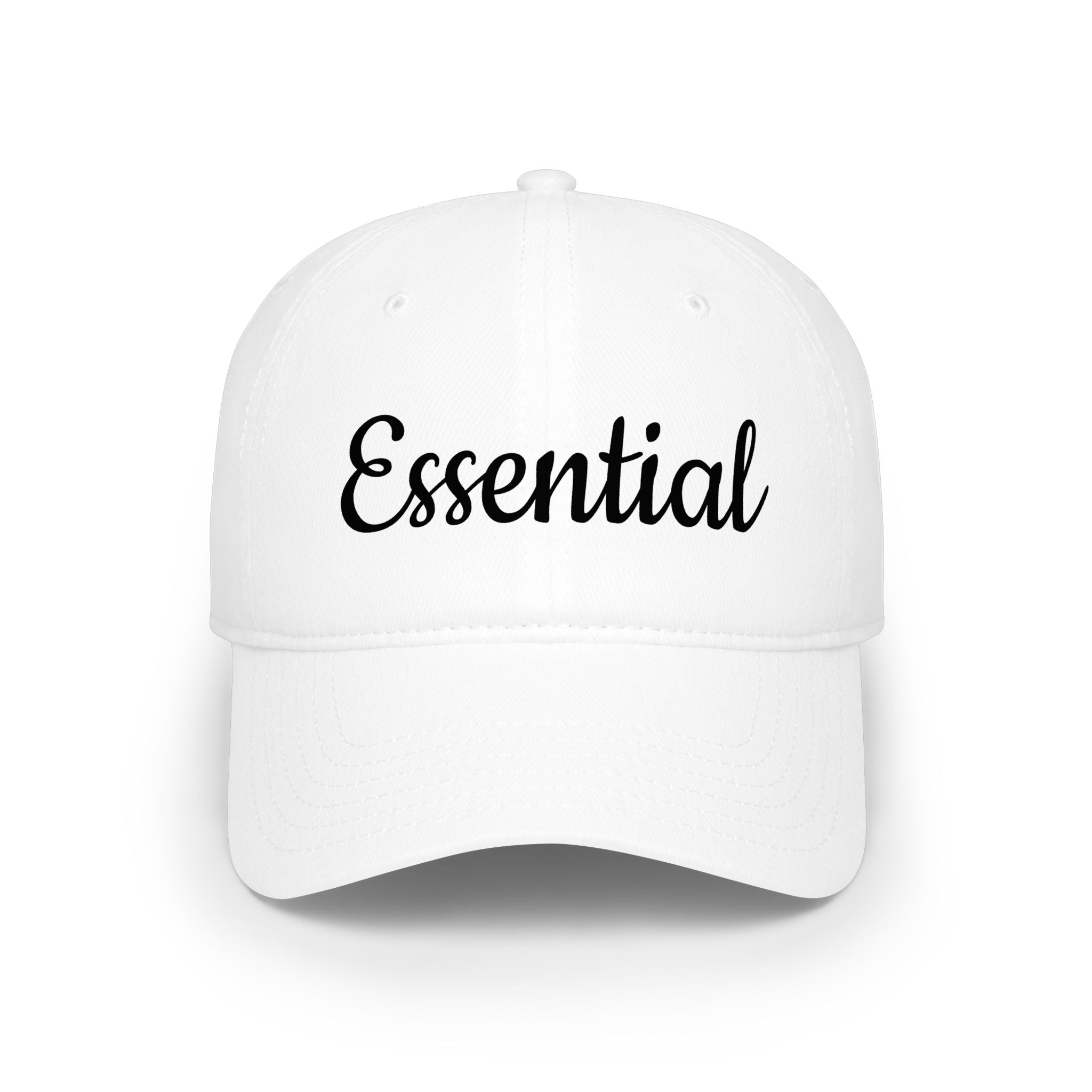 Essential Embroidered Baseball Cap — Red Low Profile Hat