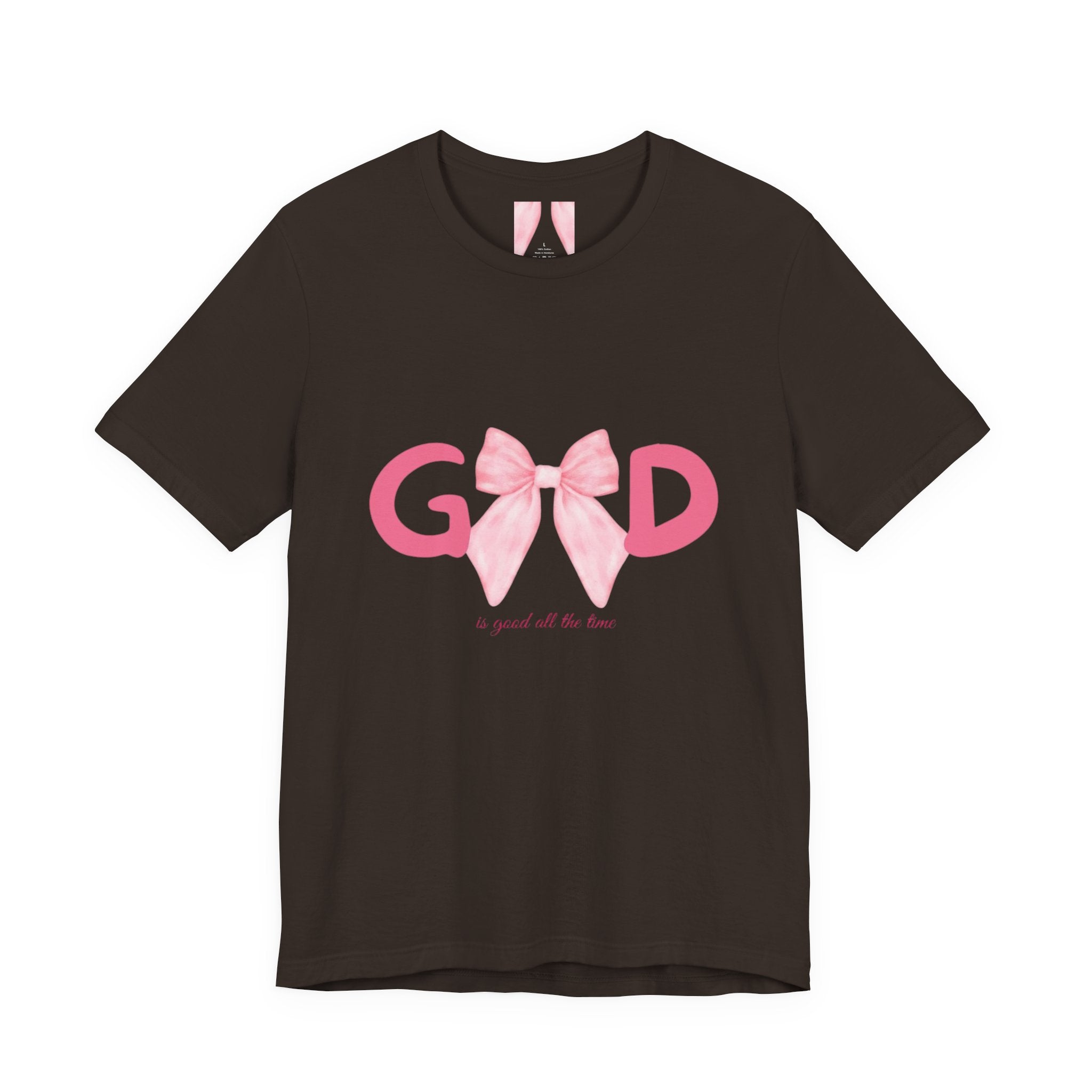 Good with Pink Bow Graphic Tee — "a great all the time" Cotton T-Shirt