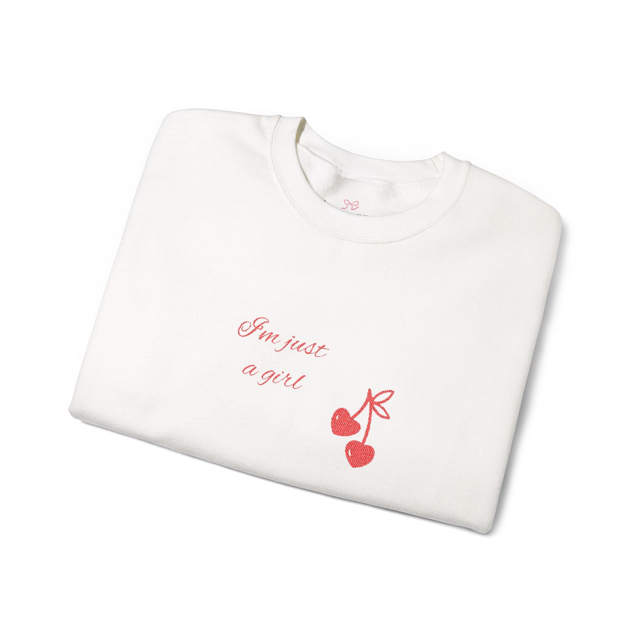 Cherry Heart Crewneck Sweatshirt — "How Sweet It Is" Minimal Graphic