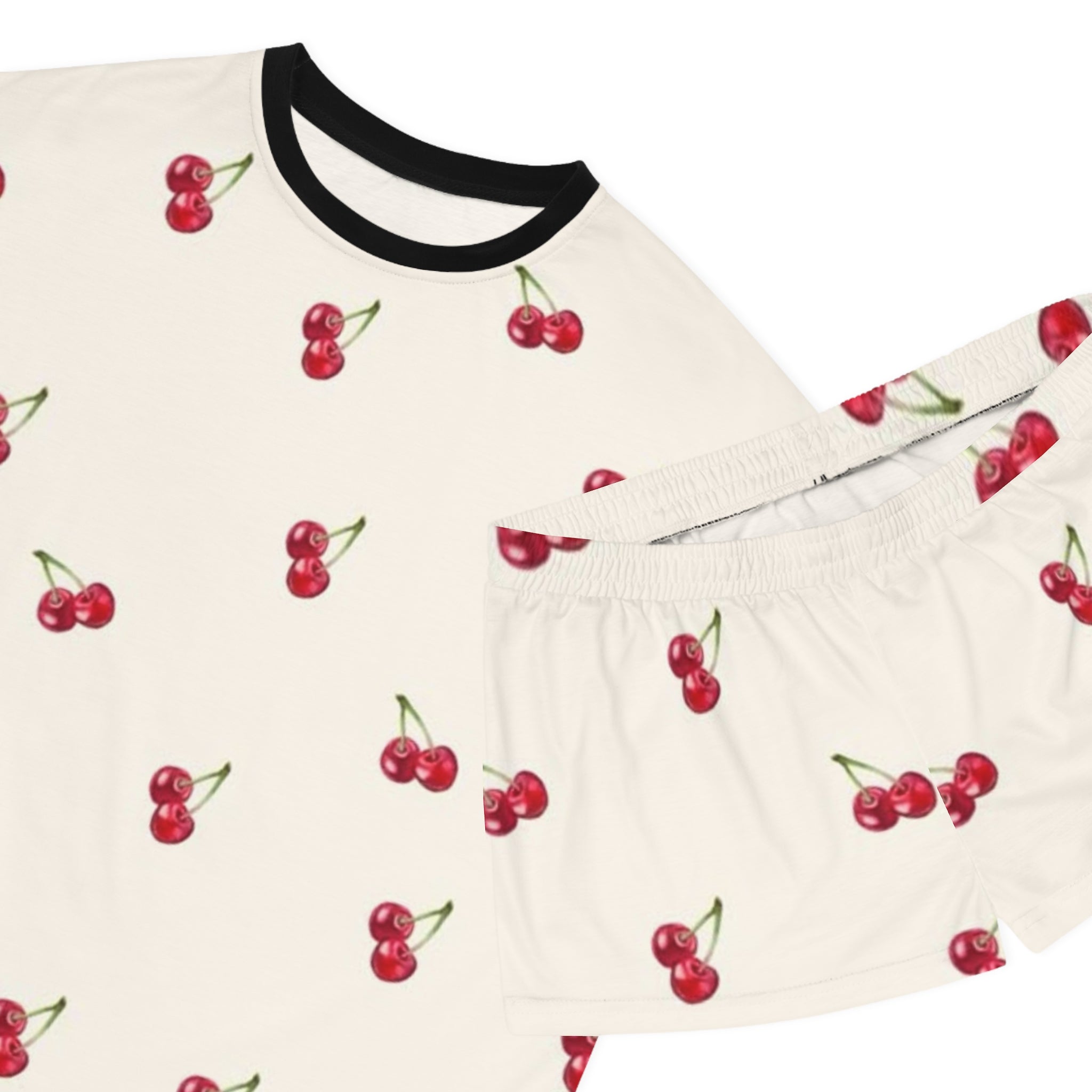 Cherry print, women's Short Pajama Set